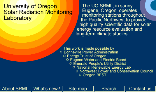 UO Solar Radiation Monitoring Laboratory